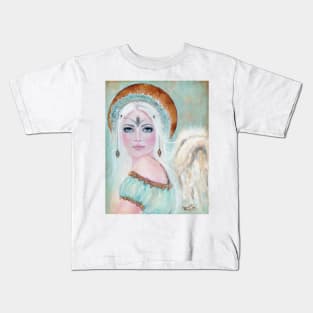 Whisper in the wind angel by Renee Lavoie Kids T-Shirt